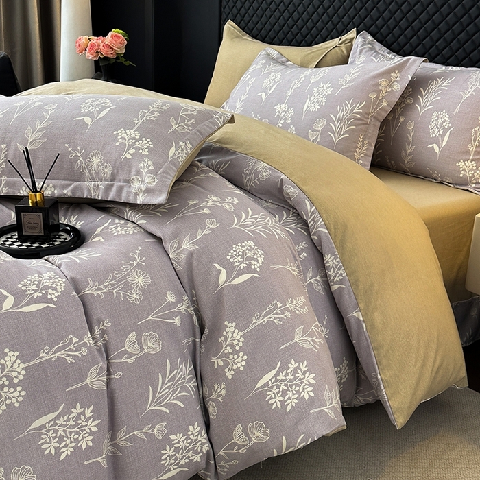 91家纺网 家纺一手货源 找家纺 棉生活家纺 2025新款铂金全棉纯棉磨毛四件套 如若梦境