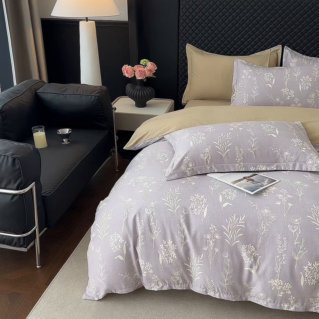 91家纺网 家纺一手货源 找家纺 棉生活家纺 2025新款铂金全棉纯棉磨毛四件套 如若梦境