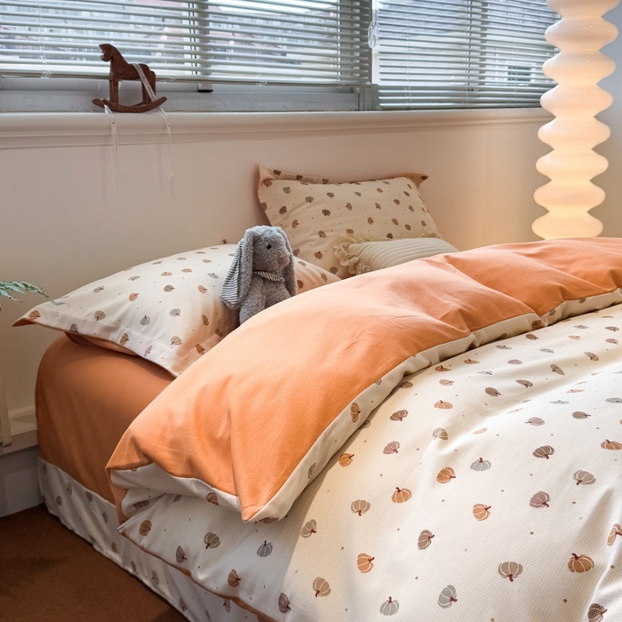 91家纺网 家纺一手货源 找家纺 棉生活家纺 2025新款铂金全棉纯棉磨毛四件套 小南瓜