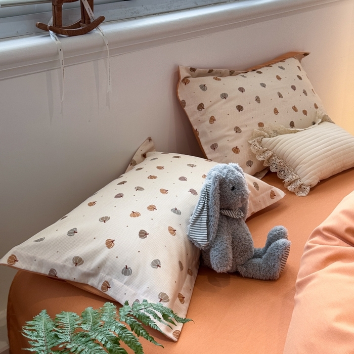 91家纺网 家纺一手货源 找家纺 棉生活家纺 2025新款铂金全棉纯棉磨毛四件套 小南瓜