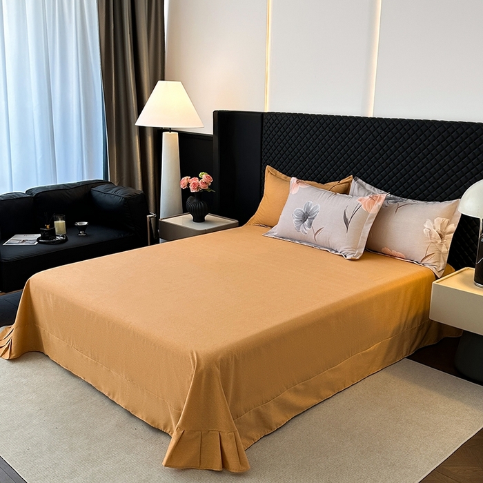 91家纺网 家纺一手货源 找家纺 棉生活家纺 2025新款铂金全棉纯棉磨毛四件套 欣欣向荣