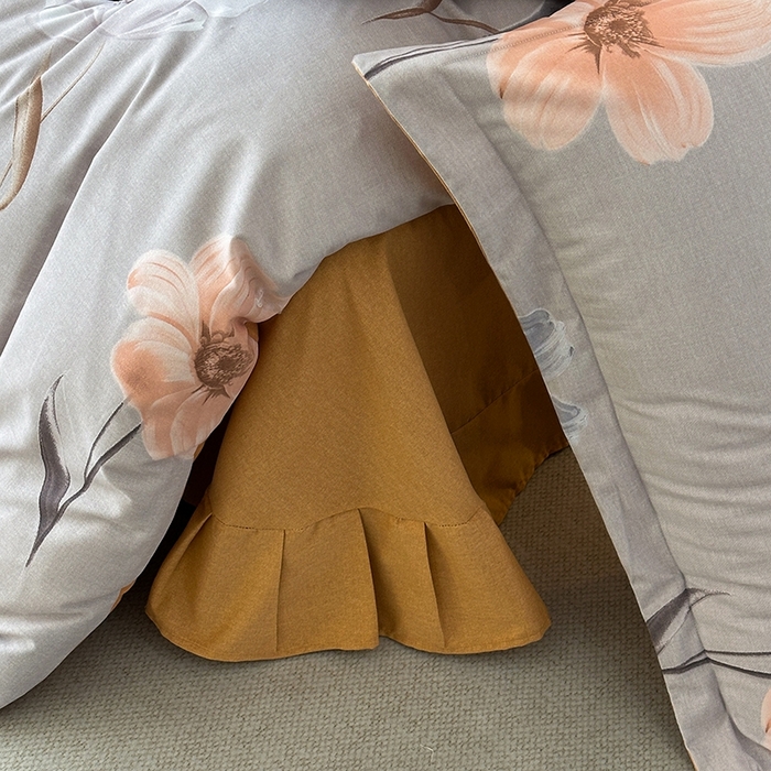 91家纺网 家纺一手货源 找家纺 棉生活家纺 2025新款铂金全棉纯棉磨毛四件套 欣欣向荣