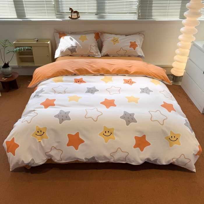 棉生活家纺 2025新款铂金全棉纯棉磨毛四件套 星空之恋