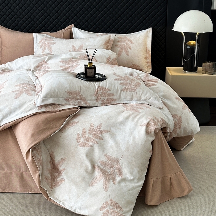 91家纺网 家纺一手货源 找家纺 棉生活家纺 2025新款铂金全棉纯棉磨毛四件套 羽林