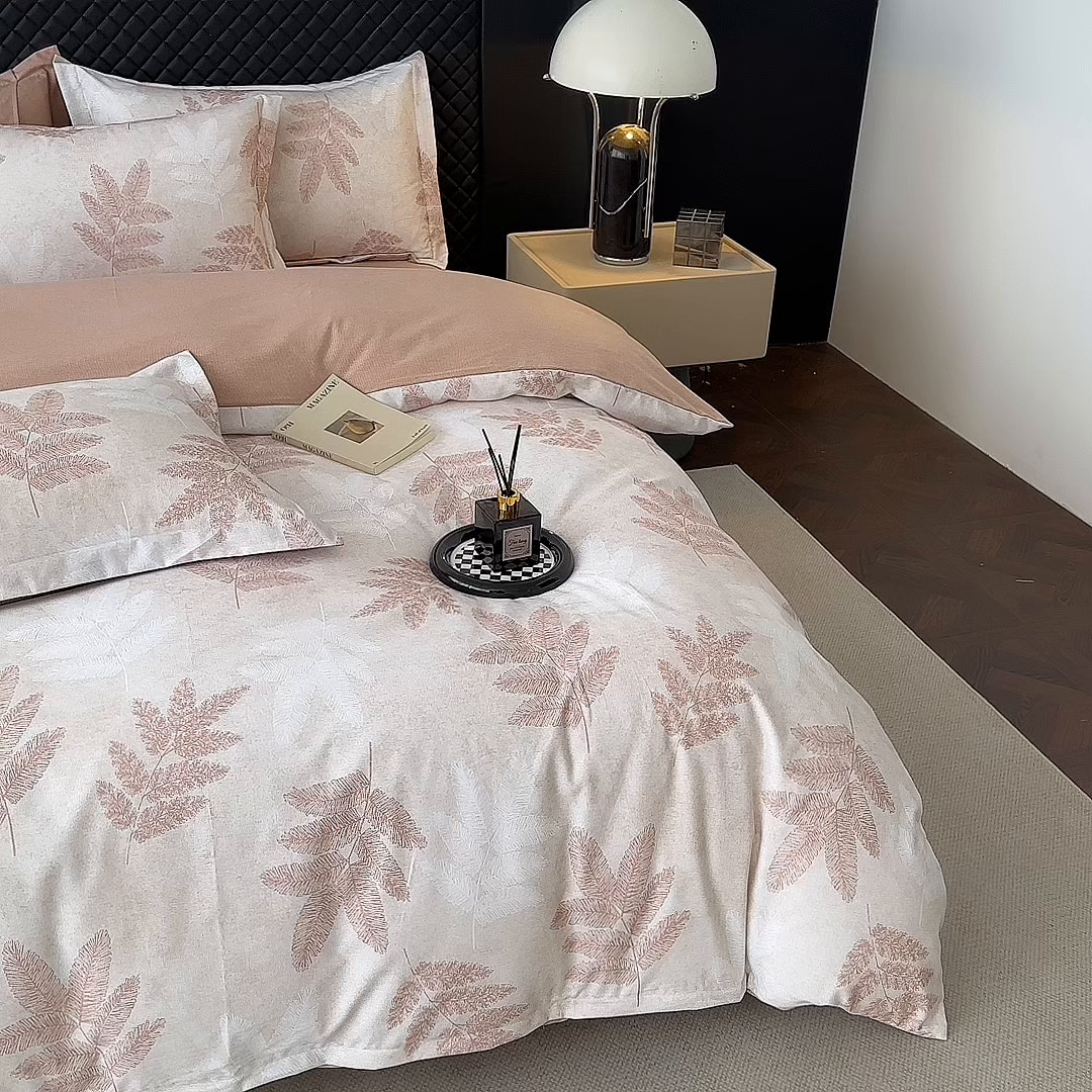 91家纺网 家纺一手货源 找家纺 棉生活家纺 2025新款铂金全棉纯棉磨毛四件套 羽林