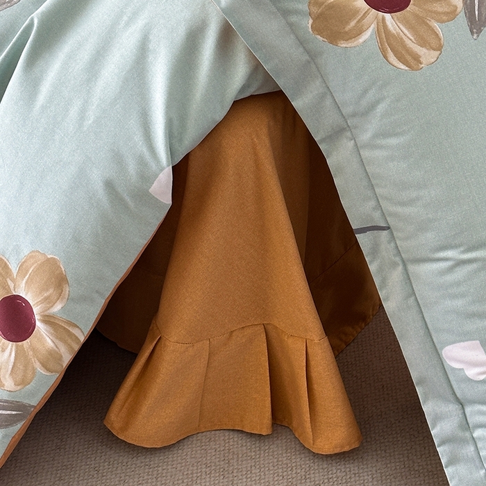 91家纺网 家纺一手货源 找家纺 棉生活家纺 2025新款铂金全棉纯棉磨毛四件套 玉兰花语