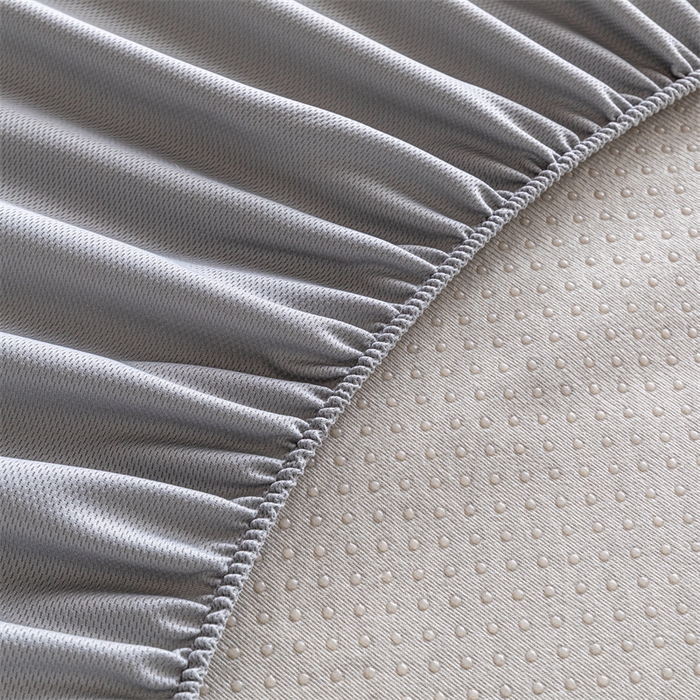 91家纺网 家纺一手货源 找家纺 手艺人家纺 2025新款雪尼尔床裙床笠 X03-灰