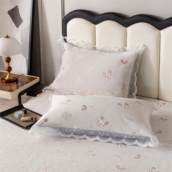 91家纺网 家纺一手货源 找家纺 手艺人家纺 2025新款雪尼尔床裙床笠 X01-米