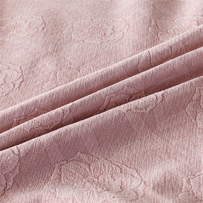 91家纺网 家纺一手货源 找家纺 手艺人家纺 2025新款雪尼尔床裙床笠 X05-粉