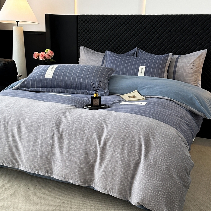 91家纺网 家纺一手货源 找家纺 棉生活家纺 2025新款铂金全棉纯棉磨毛四件套 初遇简约