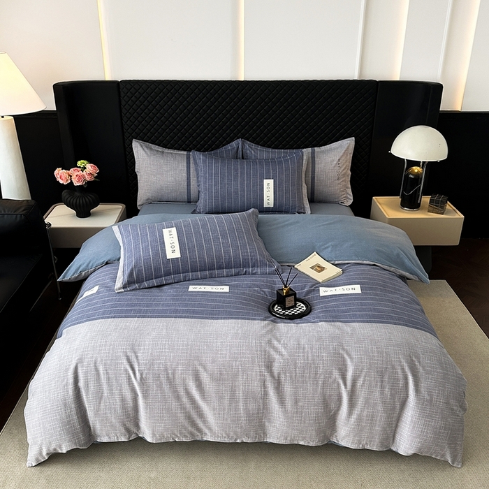 91家纺网 家纺一手货源 找家纺 棉生活家纺 2025新款铂金全棉纯棉磨毛四件套 初遇简约