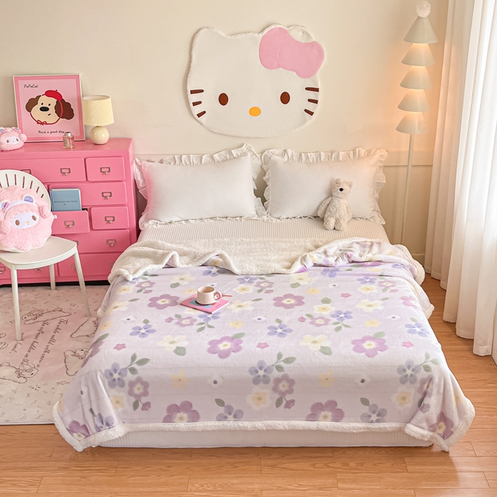 91家纺网 家纺一手货源 找家纺 川悦生活 2025新款牛奶绒羊羔绒毯子毛毯 毛毯莉莉柒缇