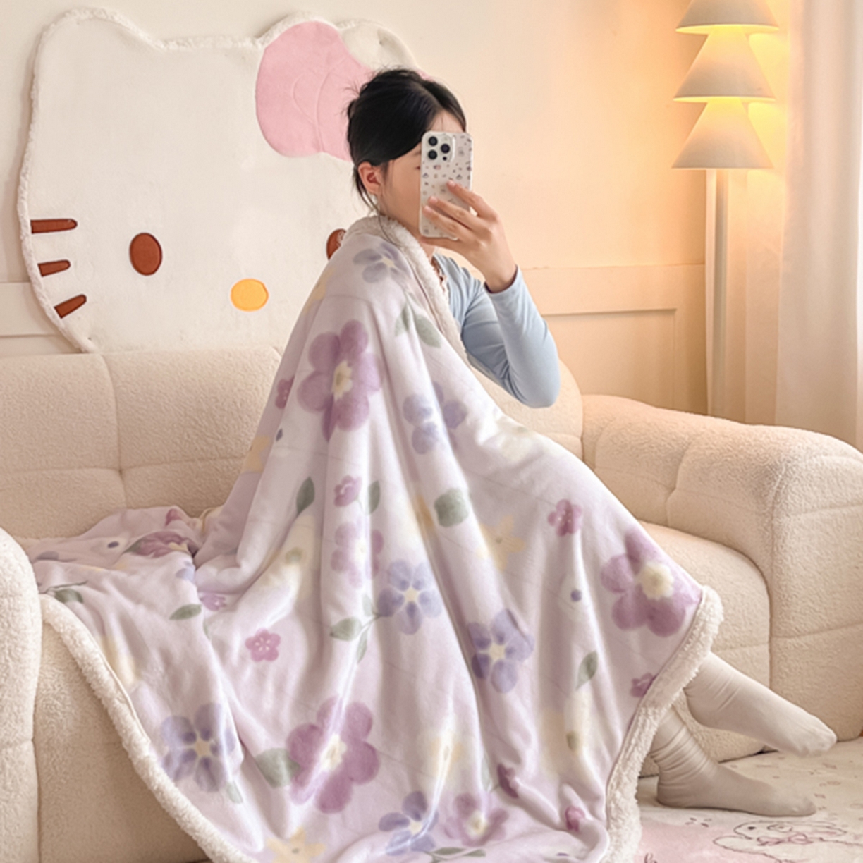 91家纺网 家纺一手货源 找家纺 川悦生活 2025新款牛奶绒羊羔绒毯子毛毯 毛毯莉莉柒缇