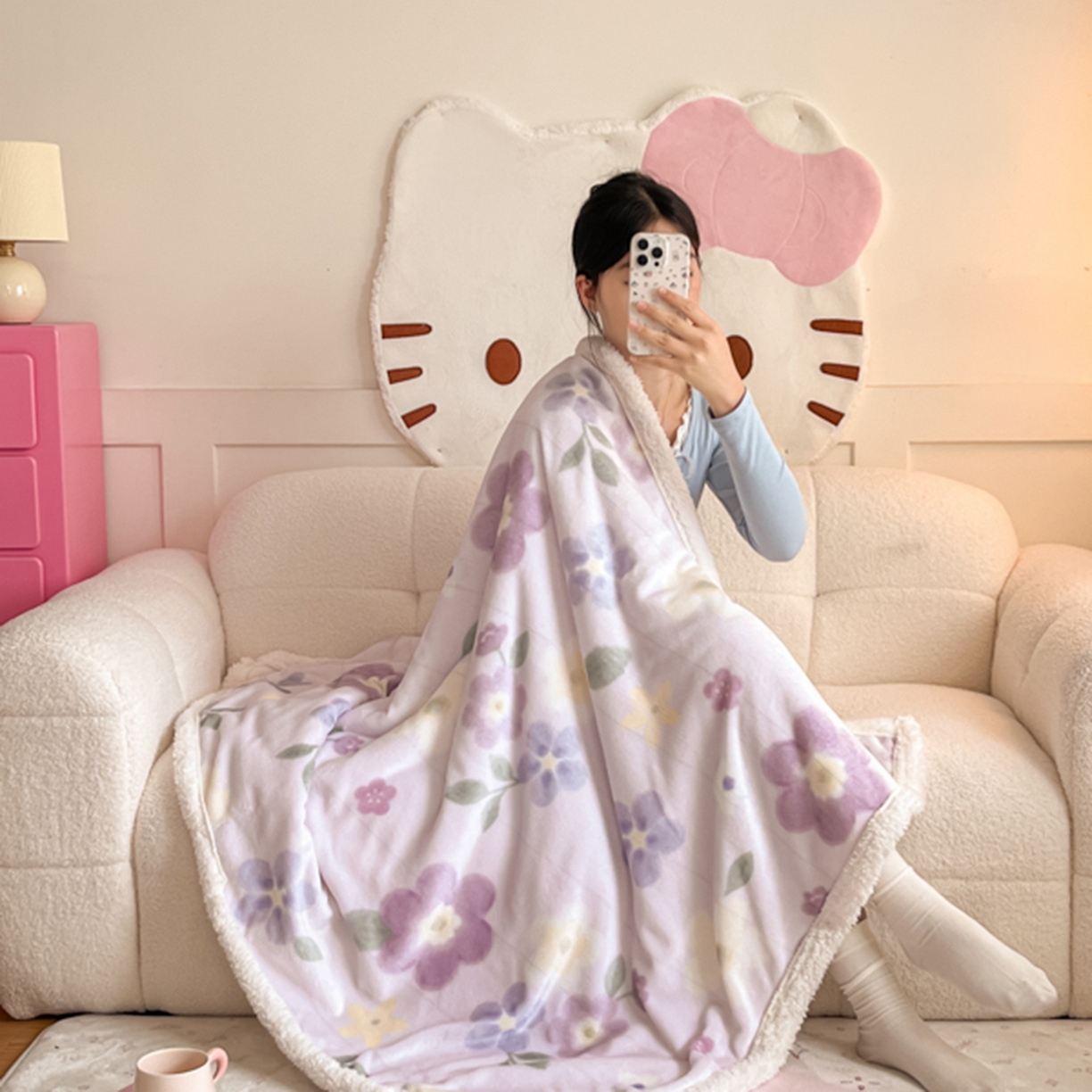 91家纺网 家纺一手货源 找家纺 川悦生活 2025新款牛奶绒羊羔绒毯子毛毯 毛毯莉莉柒缇