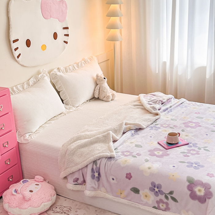 91家纺网 家纺一手货源 找家纺 川悦生活 2025新款牛奶绒羊羔绒毯子毛毯 毛毯莉莉柒缇