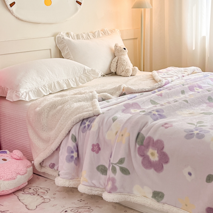 91家纺网 家纺一手货源 找家纺 川悦生活 2025新款牛奶绒羊羔绒毯子毛毯 毛毯莉莉柒缇