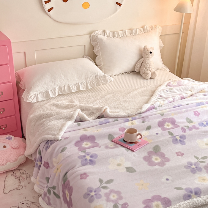 91家纺网 家纺一手货源 找家纺 川悦生活 2025新款牛奶绒羊羔绒毯子毛毯 毛毯莉莉柒缇