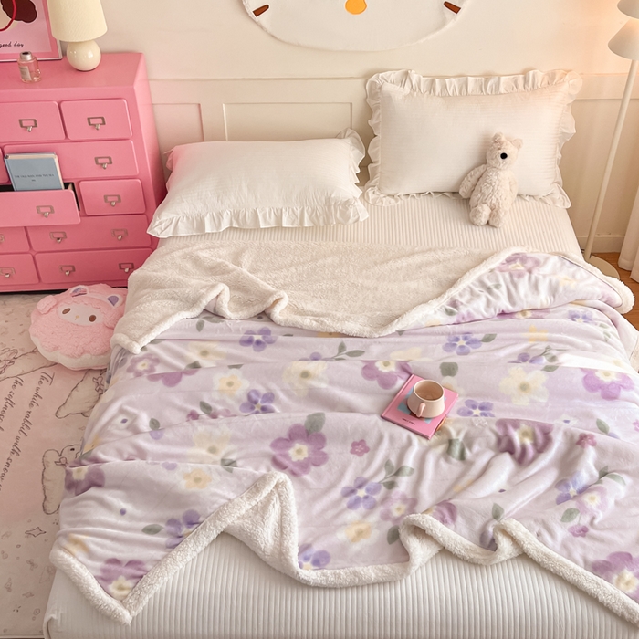 91家纺网 家纺一手货源 找家纺 川悦生活 2025新款牛奶绒羊羔绒毯子毛毯 毛毯莉莉柒缇