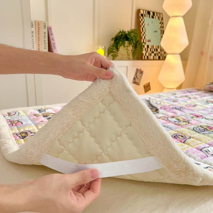 91家纺网 家纺一手货源 找家纺 （总）韩巢家纺 2025款秋冬季上下铺牛奶绒床垫床护垫学生床褥子宿舍寝室床褥铺底