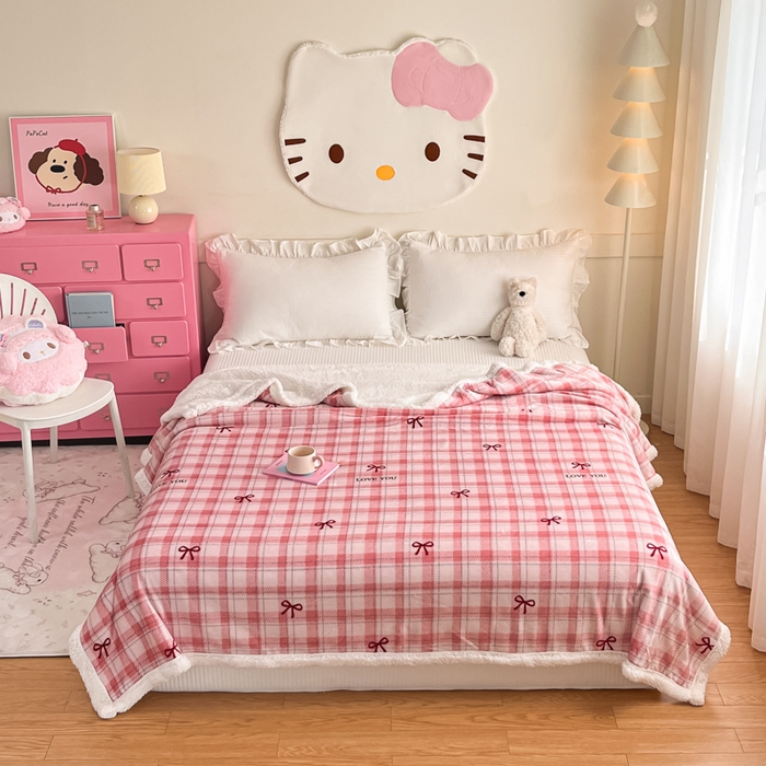 91家纺网 家纺一手货源 找家纺 川悦生活 2025新款牛奶绒羊羔绒毯子毛毯 毛毯茉莉小甜