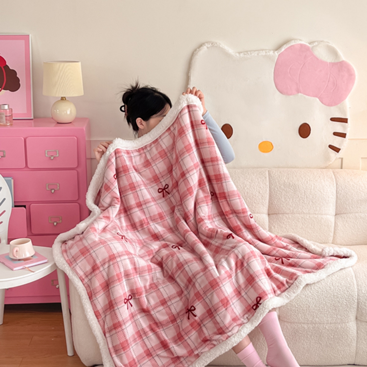 91家纺网 家纺一手货源 找家纺 川悦生活 2025新款牛奶绒羊羔绒毯子毛毯 毛毯茉莉小甜