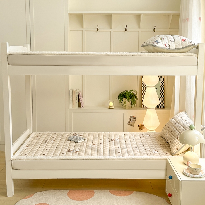 91家纺网 家纺一手货源 找家纺 韩巢家纺 2025款秋冬季上下铺牛奶绒床垫床护垫学生床褥子宿舍寝室床褥铺底 暖绒-可爱猫星