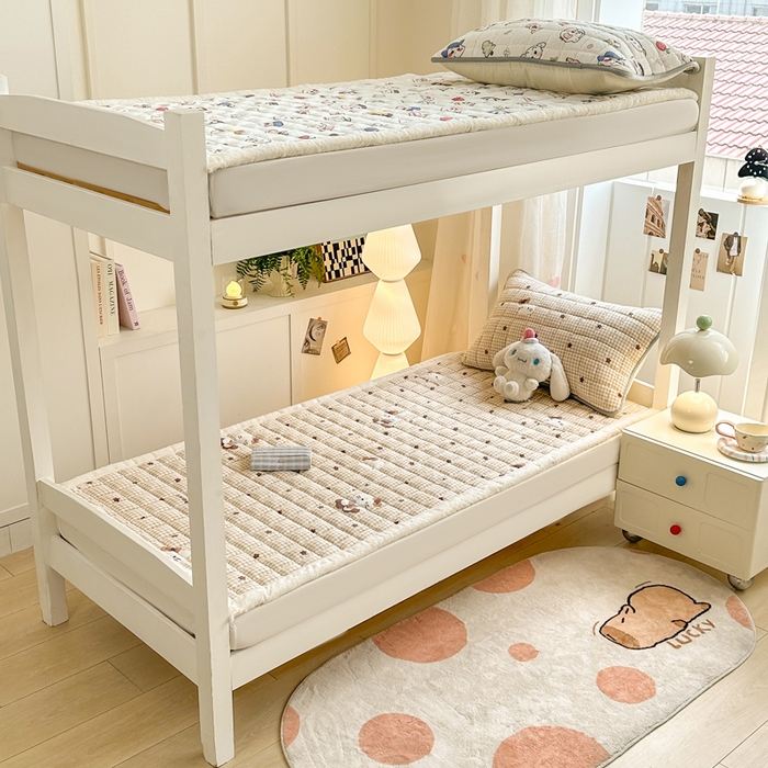 91家纺网 家纺一手货源 找家纺 韩巢家纺 2025款秋冬季上下铺牛奶绒床垫床护垫学生床褥子宿舍寝室床褥铺底 暖绒-可爱猫星