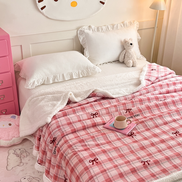 91家纺网 家纺一手货源 找家纺 川悦生活 2025新款牛奶绒羊羔绒毯子毛毯 毛毯茉莉小甜