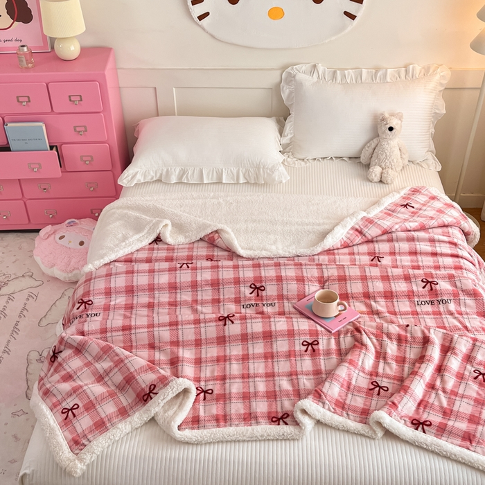 91家纺网 家纺一手货源 找家纺 川悦生活 2025新款牛奶绒羊羔绒毯子毛毯 毛毯茉莉小甜