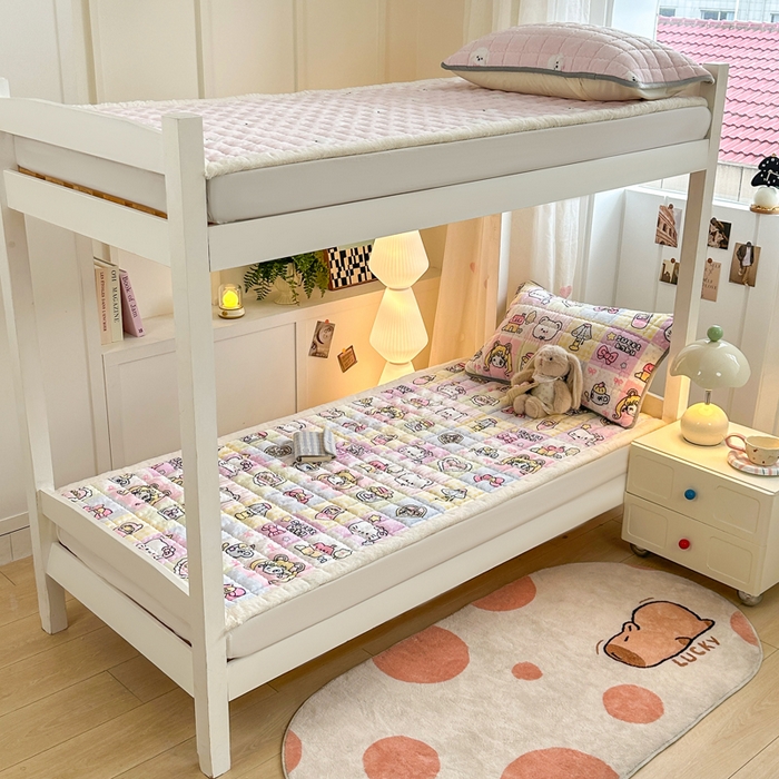 91家纺网 家纺一手货源 找家纺 （总）韩巢家纺 2025款秋冬季上下铺牛奶绒床垫床护垫学生床褥子宿舍寝室床褥铺底