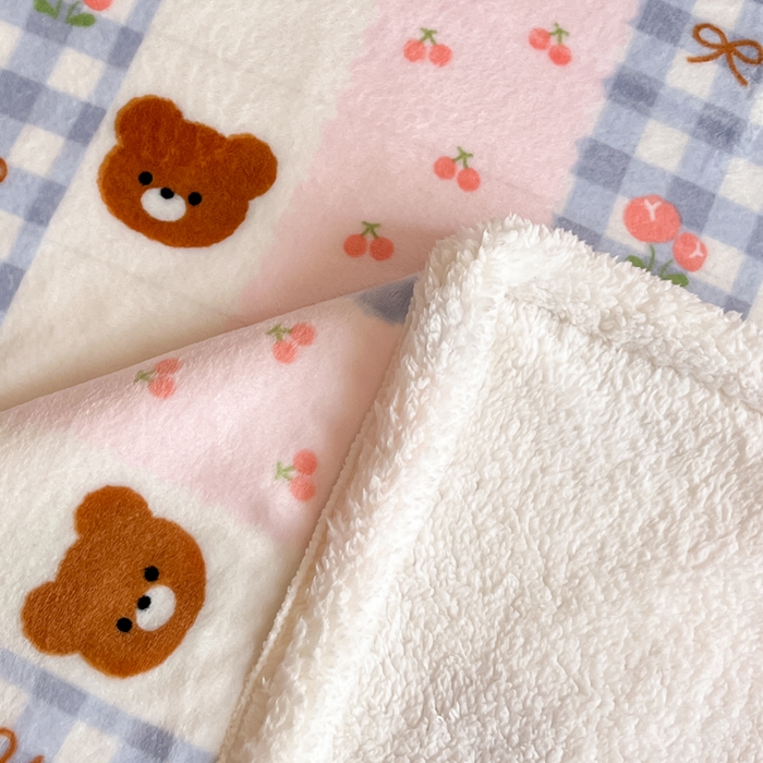 91家纺网 家纺一手货源 找家纺 川悦生活 2025新款牛奶绒羊羔绒毯子毛毯 毛毯奶朵布丁熊