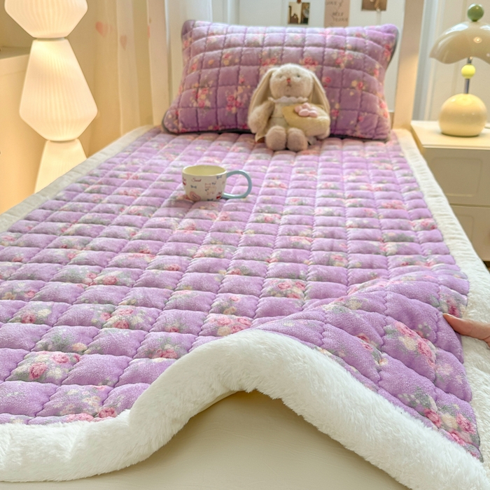 91家纺网 家纺一手货源 找家纺 韩巢家纺 2025款秋冬季上下铺牛奶绒床垫床护垫学生床褥子宿舍寝室床褥铺底 暖绒-罗兰雨