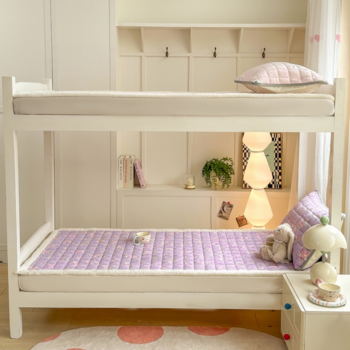 91家纺网 家纺一手货源 找家纺 韩巢家纺 2025款秋冬季上下铺牛奶绒床垫床护垫学生床褥子宿舍寝室床褥铺底 暖绒-罗兰雨