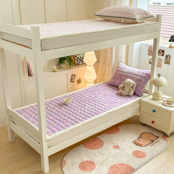 91家纺网 家纺一手货源 找家纺 韩巢家纺 2025款秋冬季上下铺牛奶绒床垫床护垫学生床褥子宿舍寝室床褥铺底 暖绒-罗兰雨