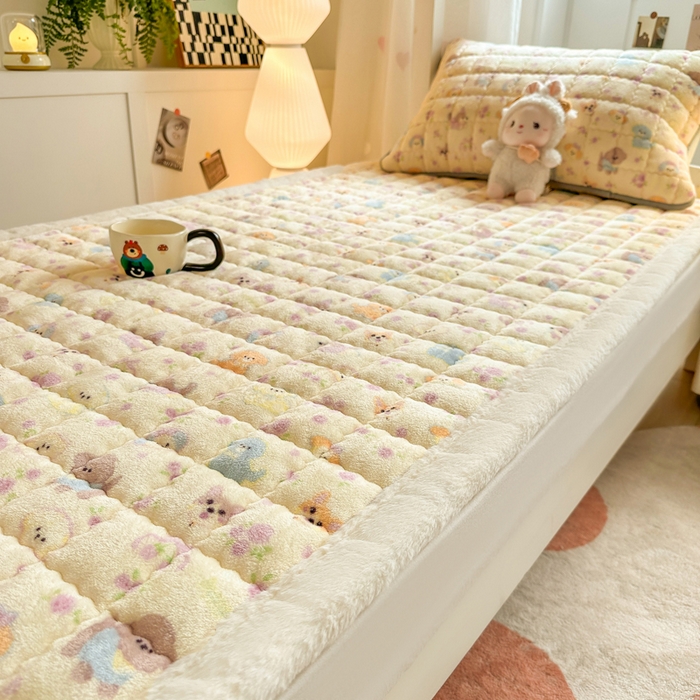 91家纺网 家纺一手货源 找家纺 韩巢家纺 2025款秋冬季上下铺牛奶绒床垫床护垫学生床褥子宿舍寝室床褥铺底 暖绒-卖萌修狗