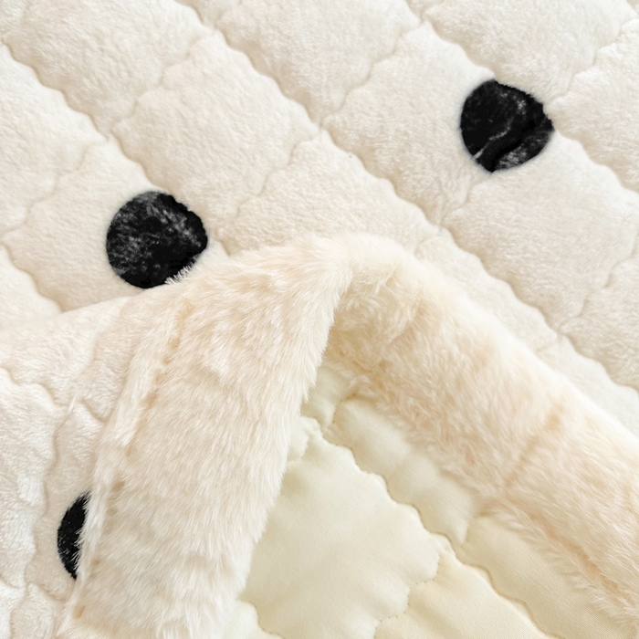 91家纺网 家纺一手货源 找家纺 韩巢家纺 2025款秋冬季上下铺牛奶绒床垫床护垫学生床褥子宿舍寝室床褥铺底 暖绒-米珍珠