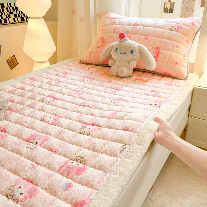 91家纺网 家纺一手货源 找家纺 韩巢家纺 2025款秋冬季上下铺牛奶绒床垫床护垫学生床褥子宿舍寝室床褥铺底 暖绒-小美甜品屋