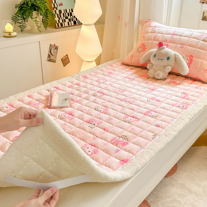 91家纺网 家纺一手货源 找家纺 韩巢家纺 2025款秋冬季上下铺牛奶绒床垫床护垫学生床褥子宿舍寝室床褥铺底 暖绒-小美甜品屋