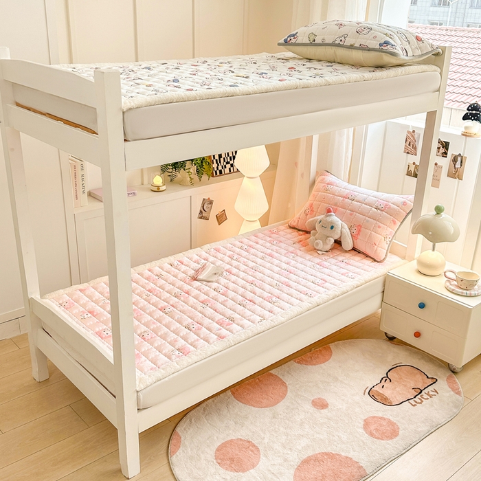 91家纺网 家纺一手货源 找家纺 韩巢家纺 2025款秋冬季上下铺牛奶绒床垫床护垫学生床褥子宿舍寝室床褥铺底 暖绒-小美甜品屋