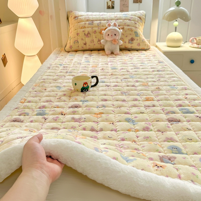韩巢家纺 2025款秋冬季上下铺牛奶绒床垫床护垫学生床褥子宿舍寝室床褥铺底 暖绒-卖萌修狗