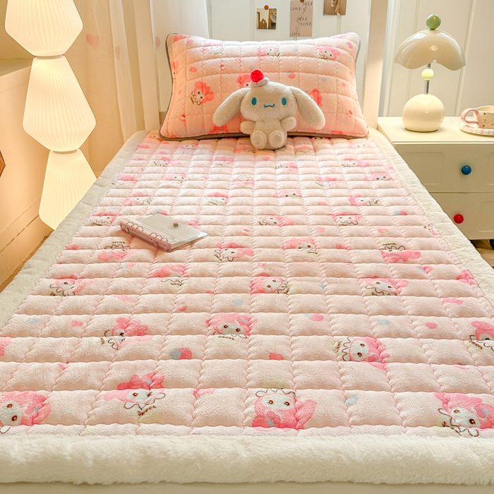 91家纺网 家纺一手货源 找家纺 韩巢家纺 2025款秋冬季上下铺牛奶绒床垫床护垫学生床褥子宿舍寝室床褥铺底 暖绒-小美甜品屋