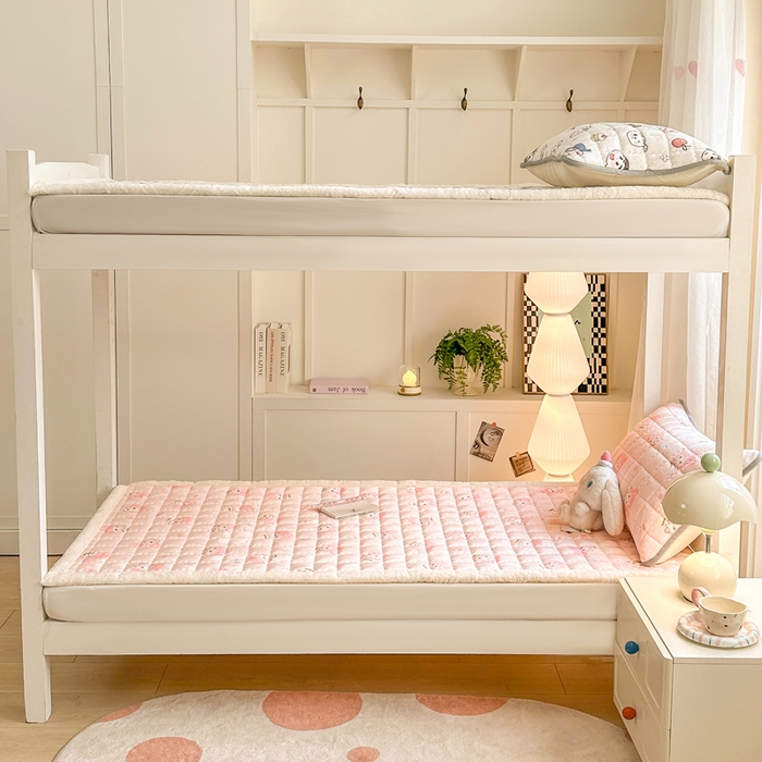 91家纺网 家纺一手货源 找家纺 韩巢家纺 2025款秋冬季上下铺牛奶绒床垫床护垫学生床褥子宿舍寝室床褥铺底 暖绒-小美甜品屋