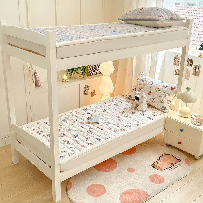 91家纺网 家纺一手货源 找家纺 韩巢家纺 2025款秋冬季上下铺牛奶绒床垫床护垫学生床褥子宿舍寝室床褥铺底 暖绒-小小新