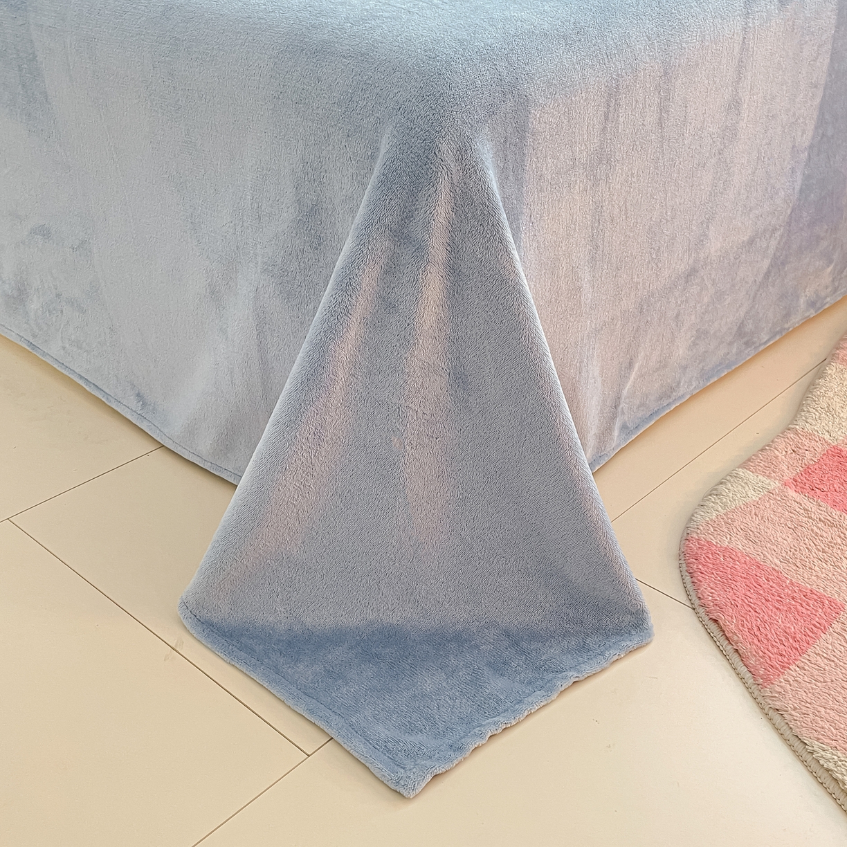 91家纺网 家纺一手货源 找家纺 启发 2025新款高克重小清新牛奶绒印花四件套 菲菲兔