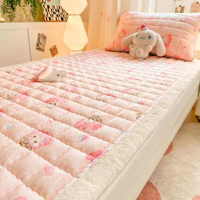 91家纺网 家纺一手货源 找家纺 韩巢家纺 2025款秋冬季上下铺牛奶绒床垫床护垫学生床褥子宿舍寝室床褥铺底 暖绒-小美甜品屋