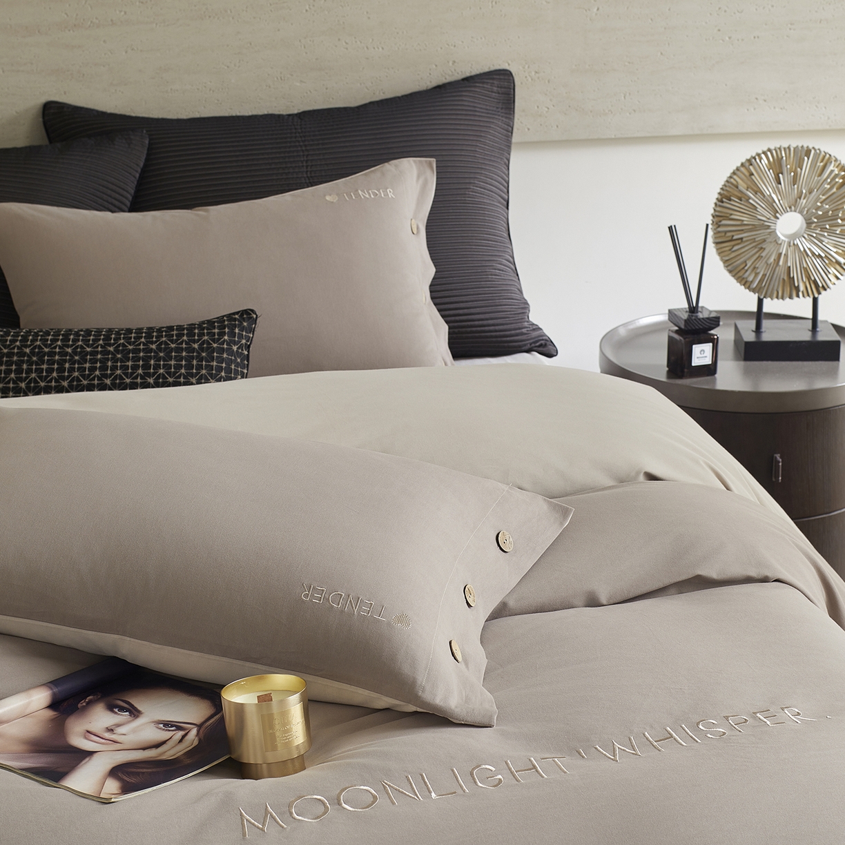 91家纺网 家纺一手货源 找家纺 （总）艾咪-Amy ntmy 2025轻奢高级感纽扣款全棉纯棉加厚磨毛刺绣四件套