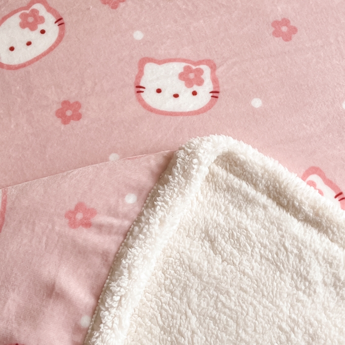 91家纺网 家纺一手货源 找家纺 川悦生活 2025新款牛奶绒羊羔绒毯子毛毯 毛毯少女喵喵