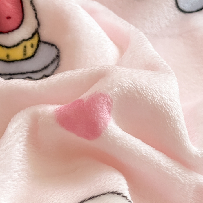 91家纺网 家纺一手货源 找家纺 川悦生活 2025新款牛奶绒羊羔绒毯子毛毯 毛毯甜心兔糕