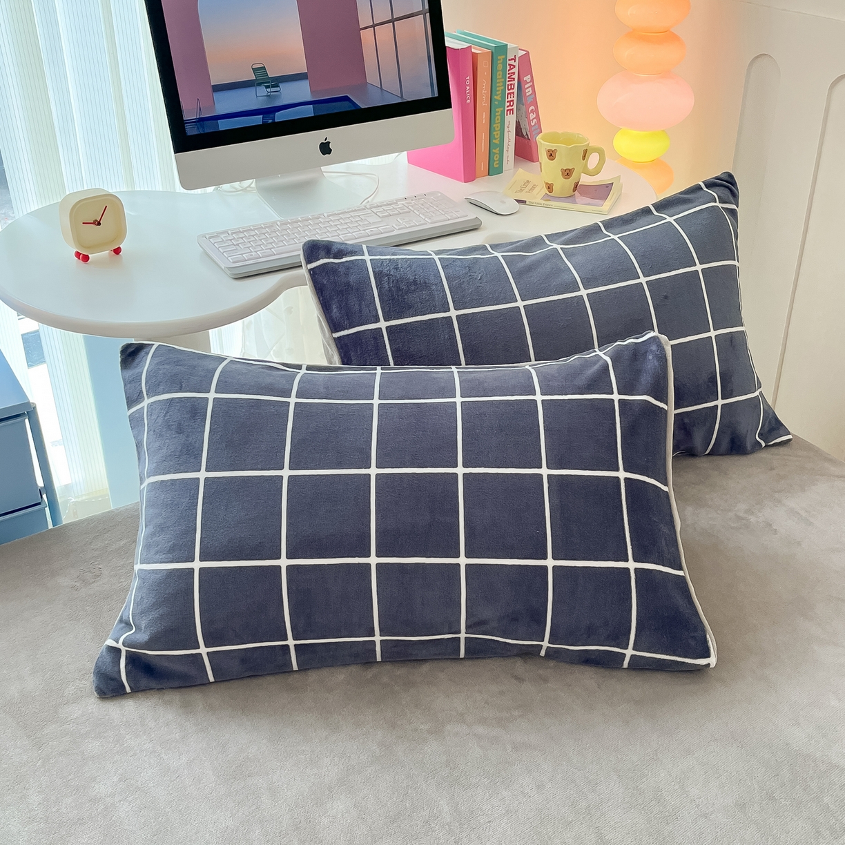 91家纺网 家纺一手货源 找家纺 启发 2025新款高克重小清新牛奶绒印花四件套 酷格