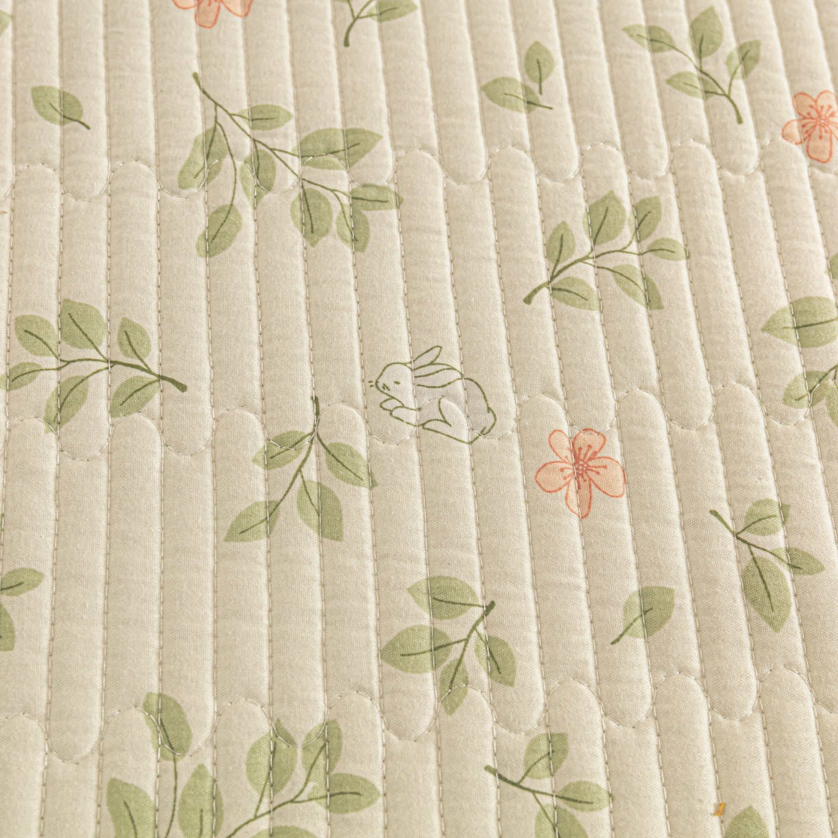 91家纺网 家纺一手货源 找家纺 恒尚居 2025新款A版全棉B版牛奶绒夹棉床褥垫A类四季可用学生床垫-秋冬款三件套系列三 清新雅韵【A纯棉-B牛奶绒】